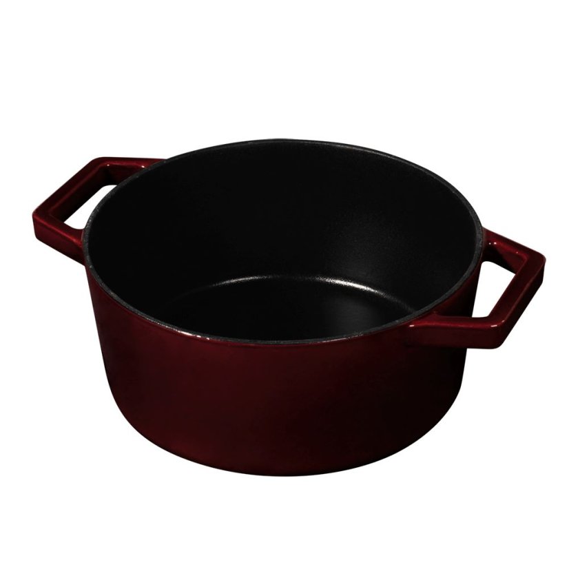 Heavy cast iron casserole with lid Ø 24 cm 4.35 L Berlingerhaus Burgundy Collection BH-6497