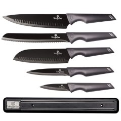 Sada kuchynských nožov s magnetickou lištou 6 dielna Berlingerhaus Metallic Line Carbon Pro Edition BH-2701