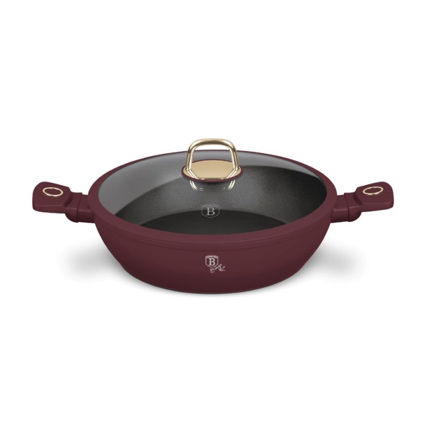 Plytký kastról 4,5 L s pokrievkou 30 cm Berlingerhaus Leonardo Collection BH-8039