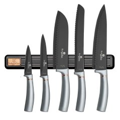 Sada kuchynských nožov s magnetickou lištou 6 dielna Berlingerhaus Moonlight Edition BH-2533