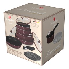 Sada varných a zapekacích mís s odnímateľnou rukoväťou 13 dielna vhodná do rúry do 220°C Berlingerhaus Leonardo Nordic Collection BH-8418