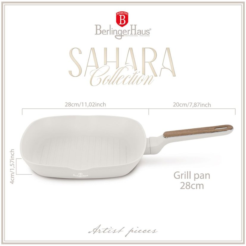 Grilovacia panvica 28x28 cm Berlingerhaus Sahara Nordic Collection BH-8316