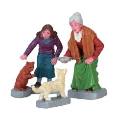 Figurky Lemax 72497 Mlíčko pro kočky, 4 dílný set