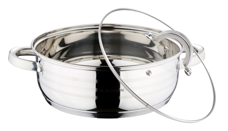 Nerezový kastról 2,75 L s pokrievkou Ø 22 cm Blaumann Gourmet Line BL-1002A