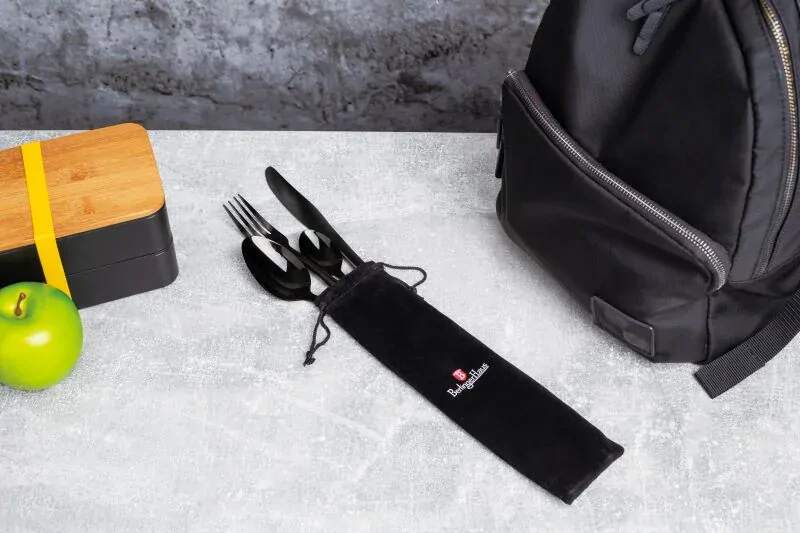 Cestovný príbor s bavlneným vreckom Berlingerhaus Special Black Edition BH-2726