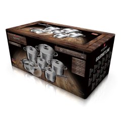 Sada nerezových hrncov 12 dielna Blaumann Gourmet Line BL-1031