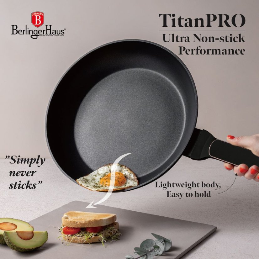 3 pcs frypan set Berlingerhaus Black Rose Collection BH-8360