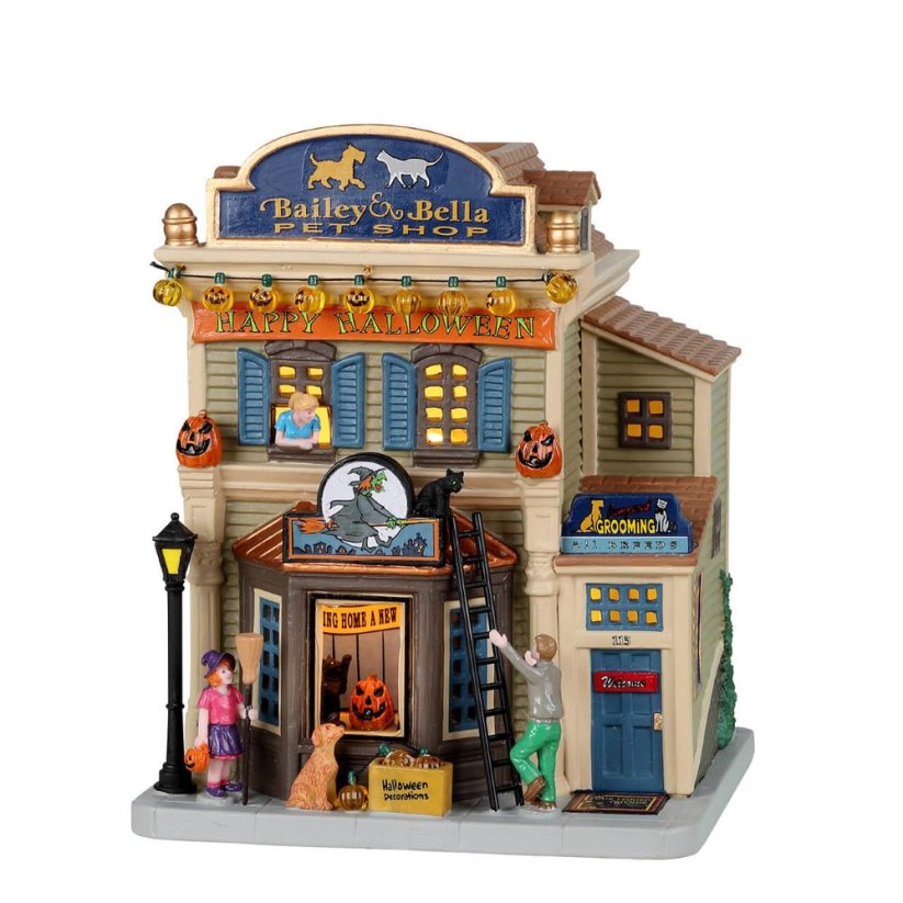 Lighted Building Lemax 25853 Bailey & Bella Pet Shop