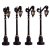 Pouličné osvetlenie Lemax 54313 Koloniálne pouličné lampy, 4 dielny set