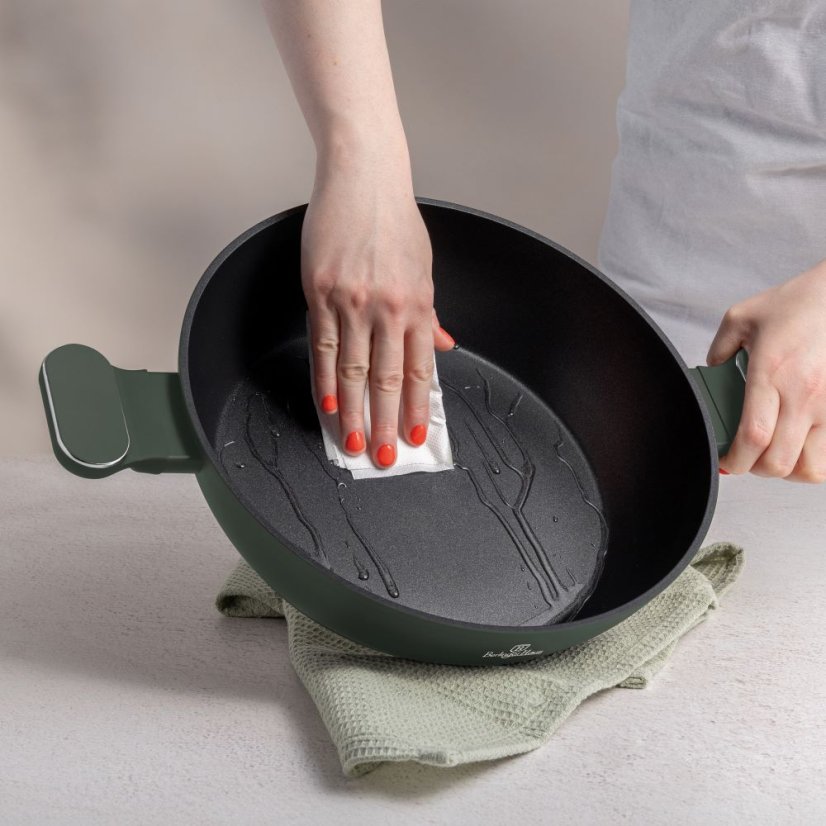 Plytký kastról 4,5 L s pokrievkou 30 cm Berlingerhaus Matte Green Collection BH-8199