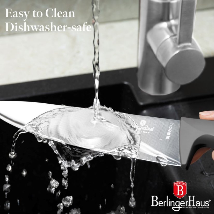 Sada kuchynských nožov s bambusovým stojanom 6 dielna Berlingerhaus Anthracite Collection BH-2672