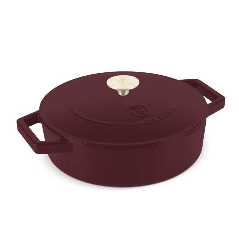 Shallow pot Ø 26 cm 2,57 L cast iron Berlingerhaus Leonardo Collection BH-6263