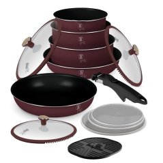 Sada varných a zapekacích mís s odnímateľnou rukoväťou 13 dielna vhodná do rúry do 220°C Berlingerhaus Leonardo Nordic Collection BH-8418