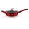 Hlboká panvica s pokrievkou 3,8 L s mramorovým povrchom 28 cm Berlingerhaus Metallic Line Burgundy BH-1260N