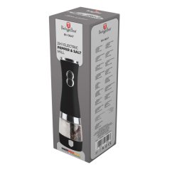 Elektrický mlýnek na sůl a pepř 2v1 Berlingerhaus Black Vantage Collection/Matte Black Collection/Black Silver Collection BH-9647A