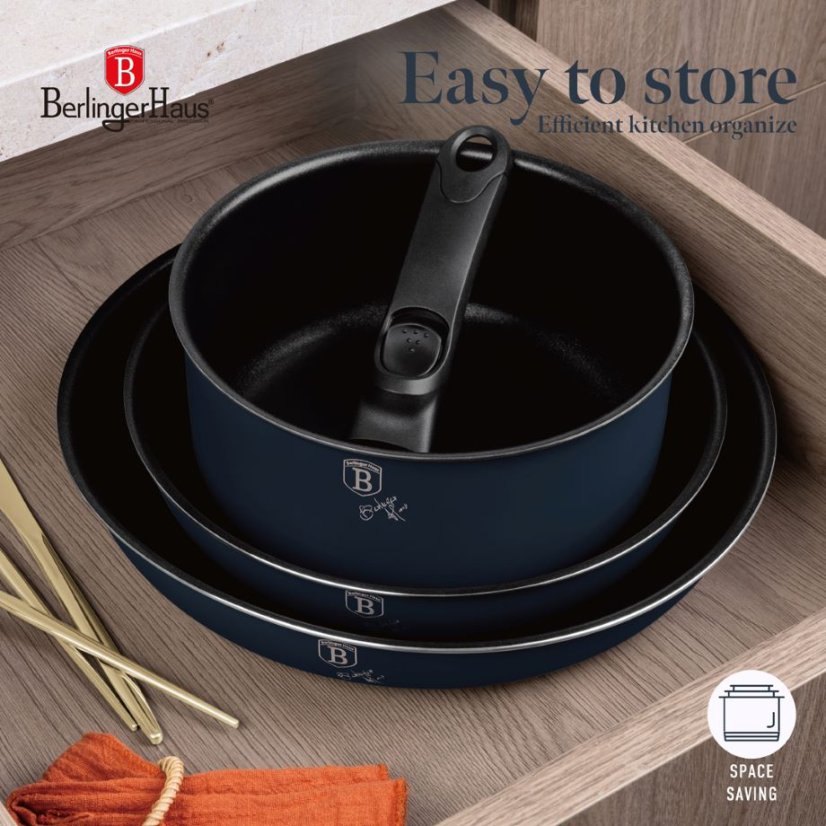 13 pcs cookware set Berlingerhaus Deep Sea Collection BH-8417