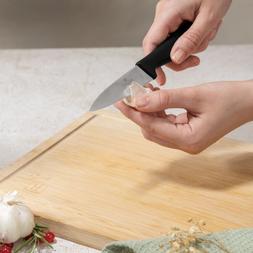 6 pcs knife set with bamboo stand Berlingerhaus Black Rose Collection BH-2970