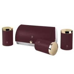 Chlebník s 3 dielnou sadou dóz na potraviny Berlingerhaus Leonardo Collection BH-6737
