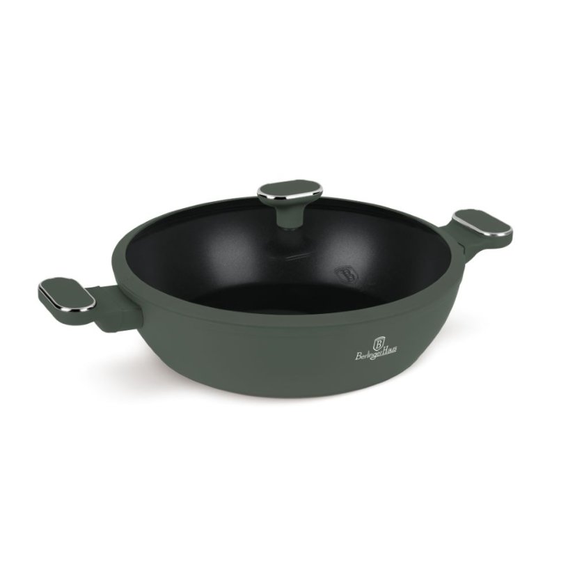 Plytký kastról 4,5 L s pokrievkou 30 cm Berlingerhaus Matte Green Collection BH-8199