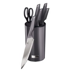 Sada kuchynských nožov v nerezovom stojane 7 dielna Berlingerhaus Metallic Line Carbon Pro Edition BH-2792