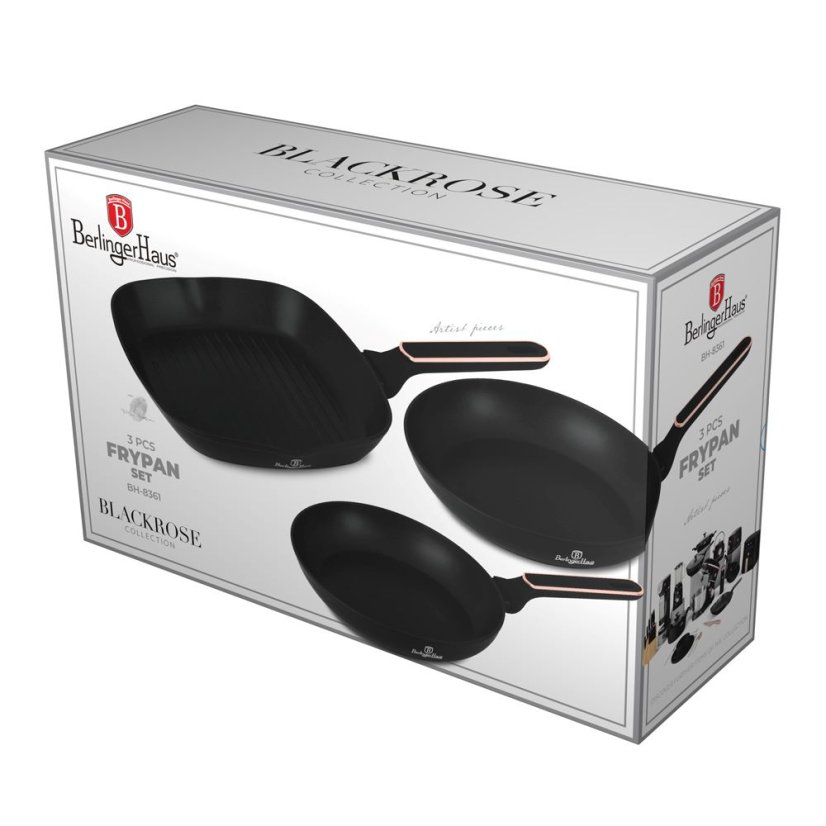 Sada 3 pánví Berlingerhaus Black Rose Collection BH-8361