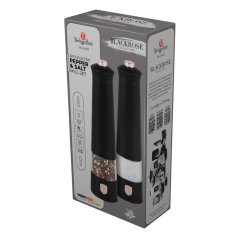 Electric pepper and salt mill, 2 pcs set Berlingerhaus Black Rose Collection BH-9499