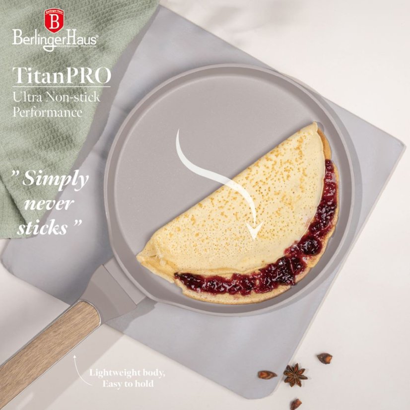 Panvica na palacinky 25 cm Berlingerhaus Taupe Nordic Collection BH-8329