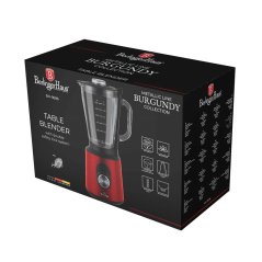 Stolný mixér s 1,5 L sklenenou nádobou, 1000 W Berlingerhaus Metallic Line Burgundy BH-9696