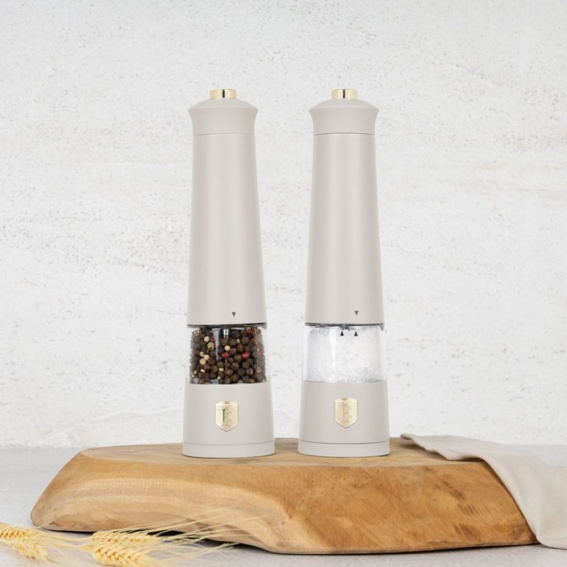 Elektrický mlýnek na sůl a pepř 2 dílná sada Berlingerhaus Sahara Collection BH-9545