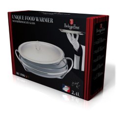 Servírovacia misa a sklenená zapekacia misa 2,4 L Berlingerhaus Unique Food Warmer BH-1986