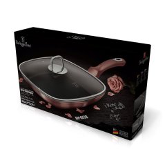 Grilovacia panvica s titanovým povrchom s pokrievkou 28x28 cm Berlingerhaus I-Rose Edition BH-6028