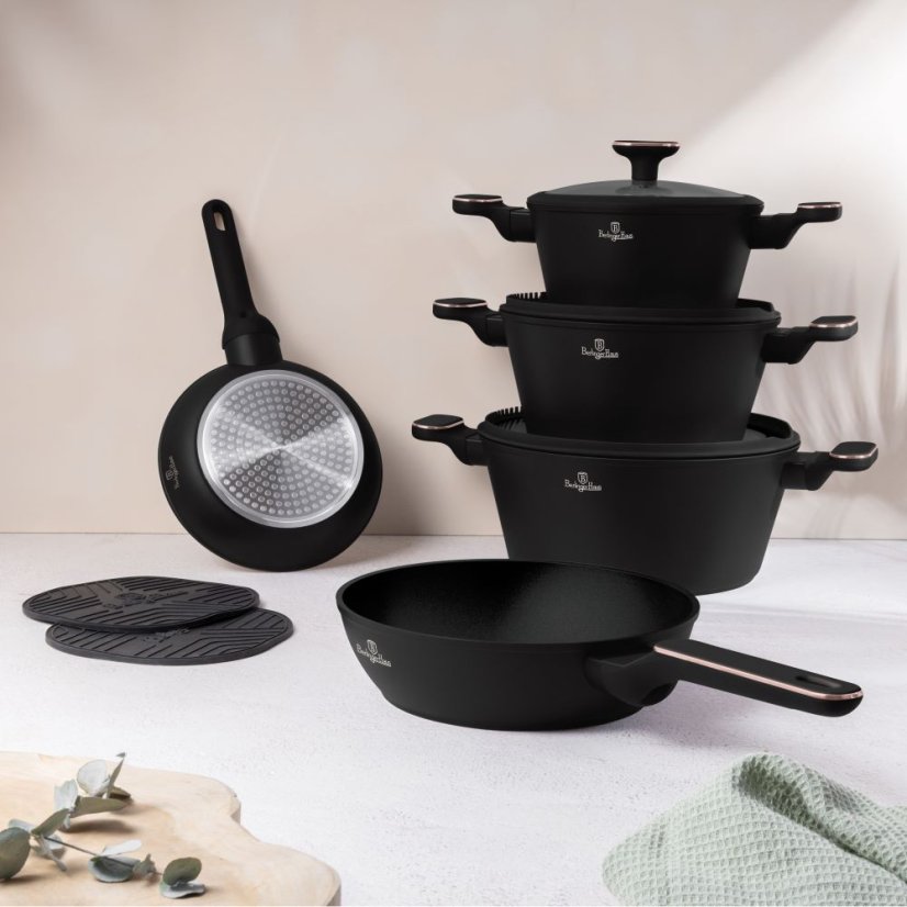 Sada hrncov 10 dielna Berlingerhaus Black Rose Collection BH-8362