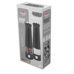 Elektrický mlýnek na sůl a pepř 2 dílná sada Berlingerhaus Anthracite Collection BH-9556