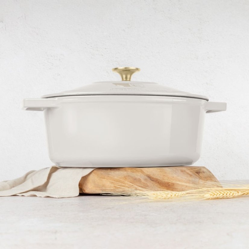 Ťažký liatinový oválny hrniec s vekom 4,65 L Berlingerhaus Sahara Collection BH-6540
