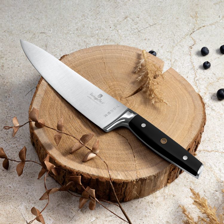 6 pcs knife set with bamboo stand Berlingerhaus Matte Black Collection BH-3136