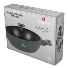 Shallow pot 4,5 L with lid 30 cm Berlingerhaus Matte Green Collection BH-8199