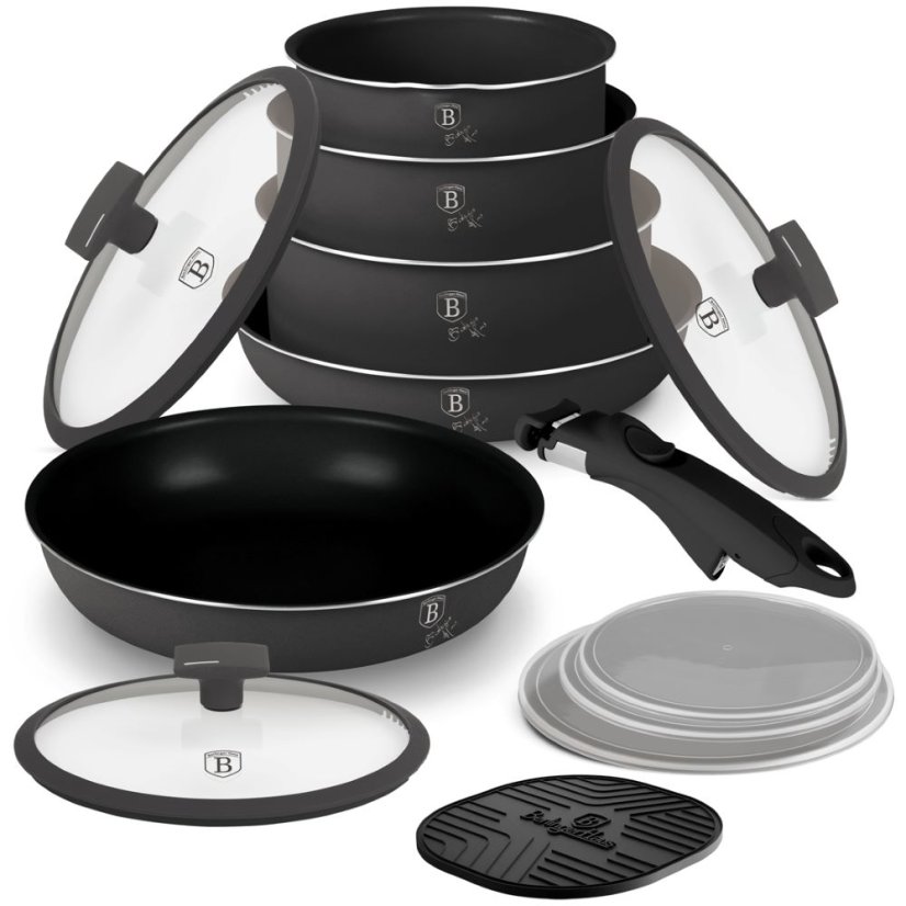 13 pcs cookware set Berlingerhaus Anthracite Collection BH-8252N