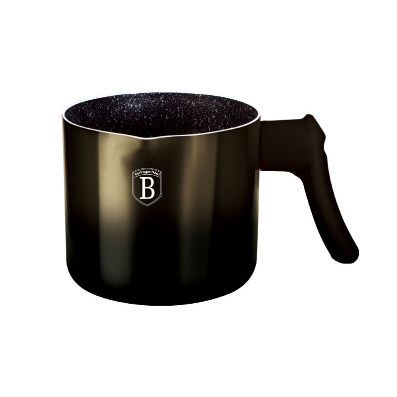 Hrniec na mlieko 1,2 L s mramorovým povrchom Berlingerhaus Shiny Black Edition BH-7130