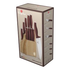 Sada kuchynských nožov s bambusovým stojanom 10 dielna Berlingerhaus Leonardo Collection BH-2980