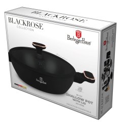 Plytký kastról 3,8 L s pokrievkou 28 cm Berlingerhaus Black Rose Collection BH-8356