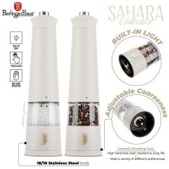 Elektrický mlýnek na sůl a pepř 2 dílná sada Berlingerhaus Sahara Collection BH-9545