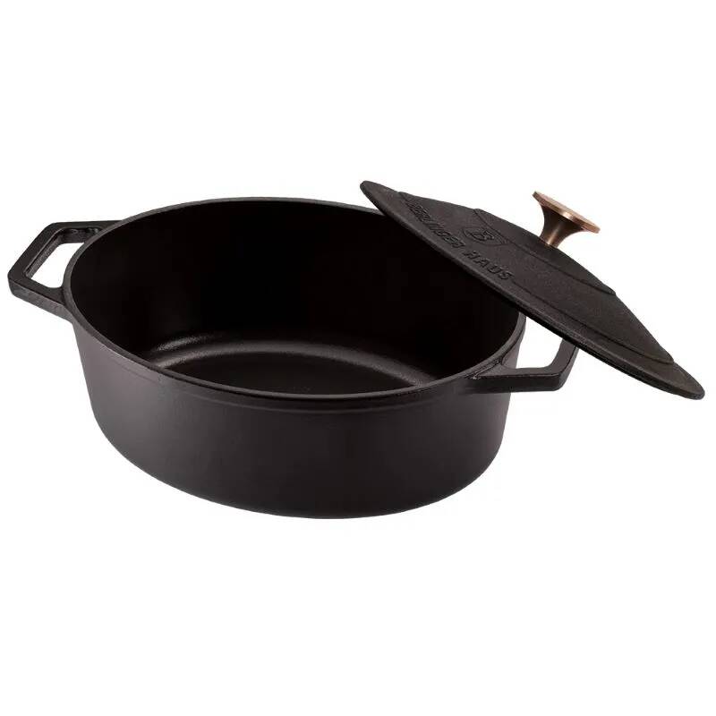 Ťažký liatinový oválny hrniec s vekom 4,65 L Berlingerhaus Strong Mold Seria BH-6494