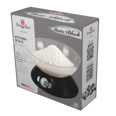 Kuchynská váha digitálna s misou do 5 kg Berlingerhaus Black Silver/Matte Black Collection BH-9618