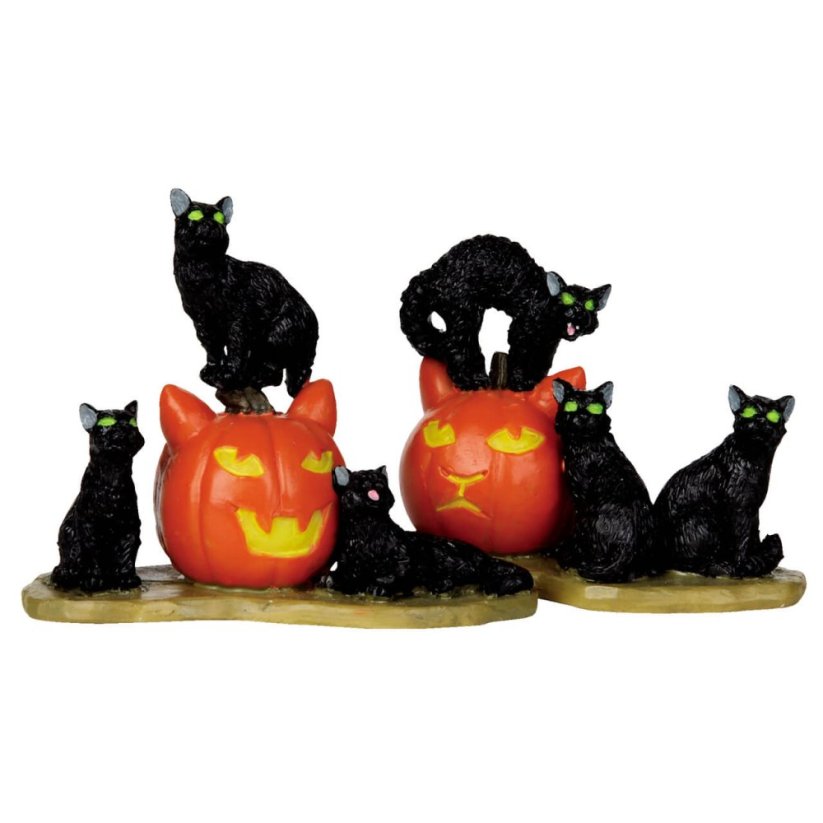 Figurines Lemax 12883 Halloween Cats, Set Of 2