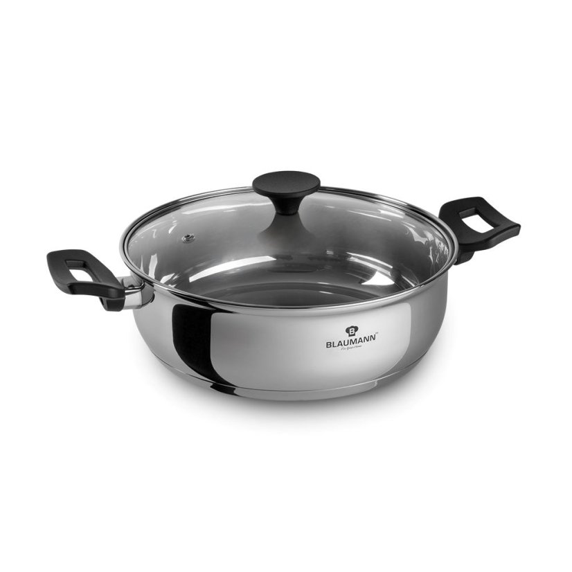 Nerezový kastról 3,2 L s pokrievkou Ø 24 cm Blaumann Gourmet Line BL-3858