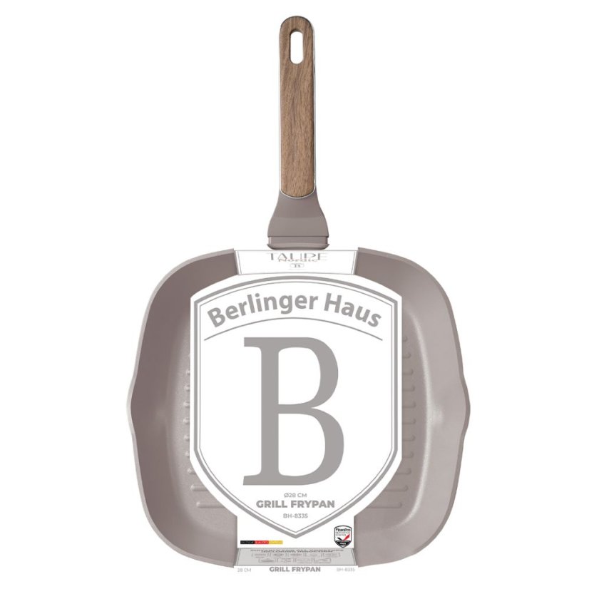 Grilovacia panvica 28x28 cm Berlingerhaus Taupe Nordic Collection BH-8335