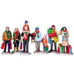 Figúrky Lemax 92683 Vianočné nákupy, 6 dielny set