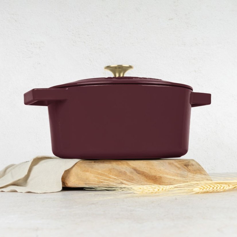 Ťažký liatinový hrniec s vekom Ø 24 cm 4,35 L Berlingerhaus Leonardo Collection BH-6542