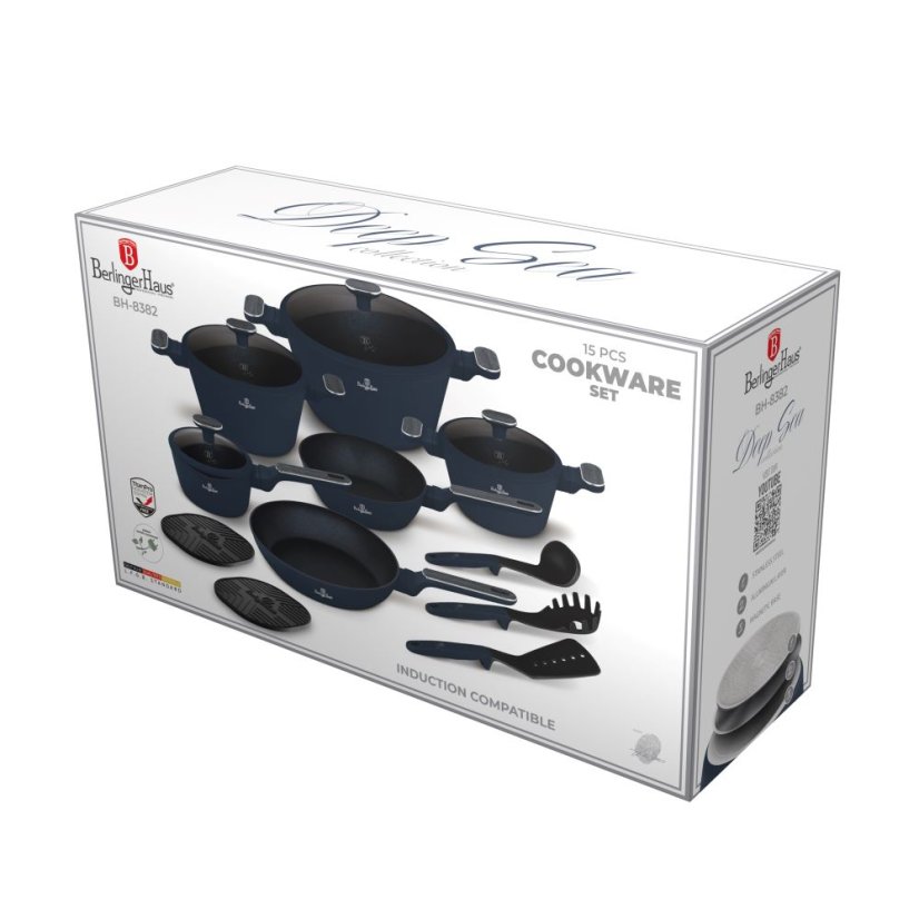 Sada hrnců 15 dílná Berlingerhaus Deep Sea Collection BH-8382