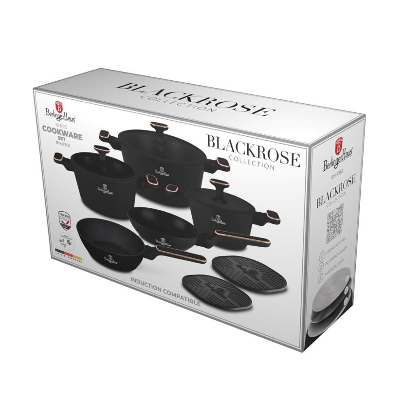 Sada hrnců 10 dílná Berlingerhaus Black Rose Collection BH-8362